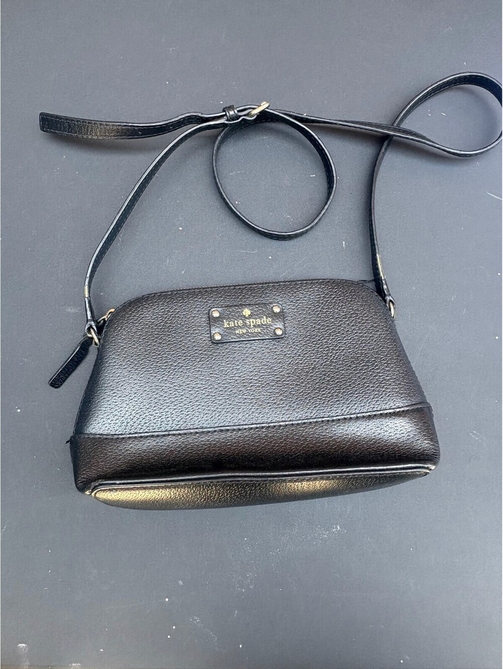 Kate Spade Black Pebbled Leather Crossbody Bag